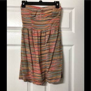 Striped Strapless Tunic